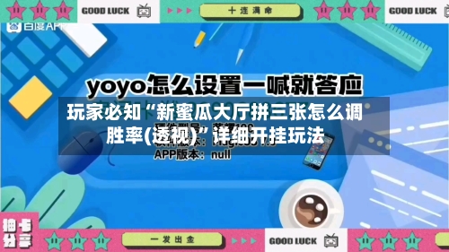 玩家必知“新蜜瓜大厅拼三张怎么调胜率(透视)”详细开挂玩法-第1张图片