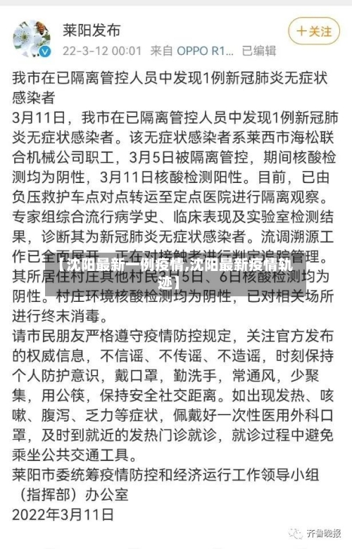 【沈阳最新一例疫情,沈阳最新疫情轨迹】-第1张图片