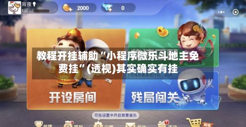 教程开挂辅助“小程序微乐斗地主免费挂”(透视)其实确实有挂-第1张图片