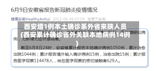 西安增1例本土确诊系外省来陕人员(西安累计确诊省外关联本地病例14例)-第1张图片