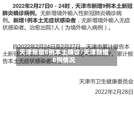 天津新增8例本土确诊/天津新增8例情况-第1张图片