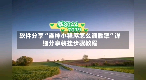 软件分享“雀神小程序怎么调胜率”详细分享装挂步骤教程-第1张图片