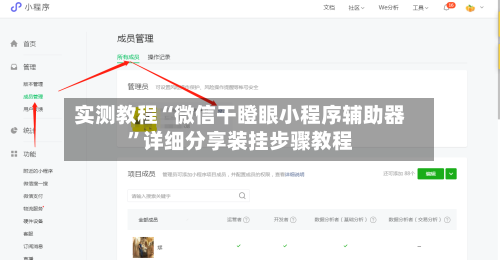 实测教程“微信干瞪眼小程序辅助器	”详细分享装挂步骤教程-第1张图片
