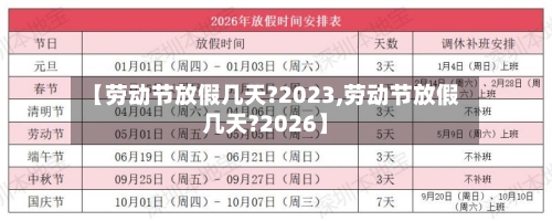 【劳动节放假几天?2023,劳动节放假几天?2026】-第1张图片