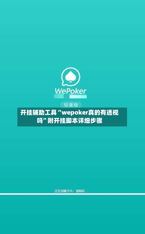 开挂辅助工具“wepoker真的有透视吗	”附开挂脚本详细步骤-第1张图片