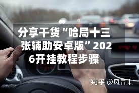 分享干货“哈局十三张辅助安卓版	”2026开挂教程步骤-第1张图片
