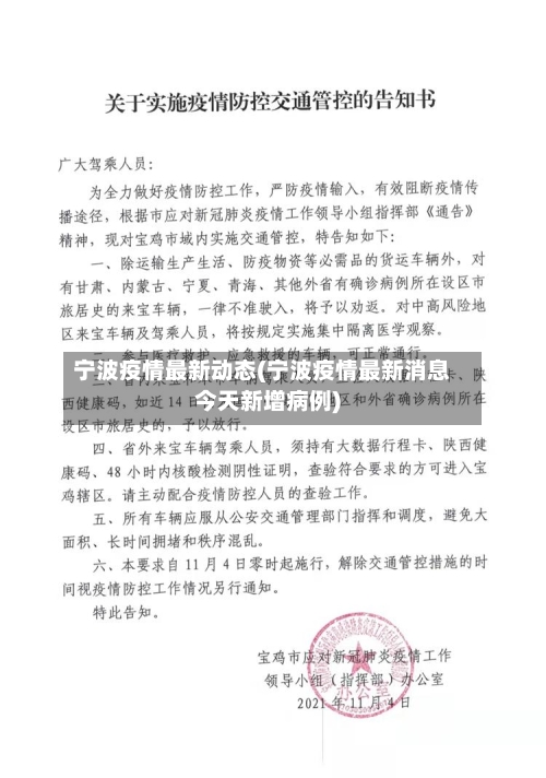 宁波疫情最新动态(宁波疫情最新消息今天新增病例)-第1张图片