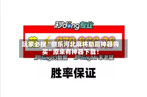 玩家必搜“微乐河北麻将助赢神器购买”原来有神器下载！-第1张图片