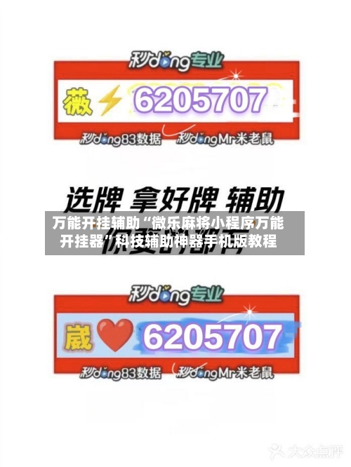 万能开挂辅助“微乐麻将小程序万能开挂器	”科技辅助神器手机版教程-第1张图片