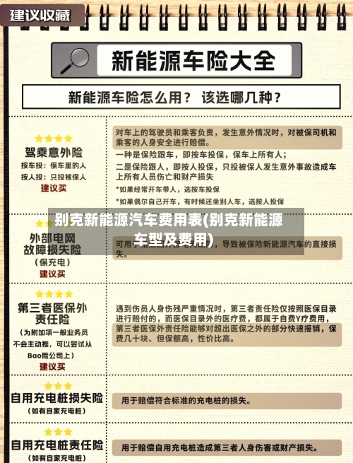 别克新能源汽车费用表(别克新能源车型及费用)-第1张图片