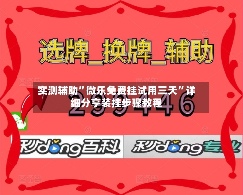 实测辅助	”微乐免费挂试用三天”详细分享装挂步骤教程-第1张图片