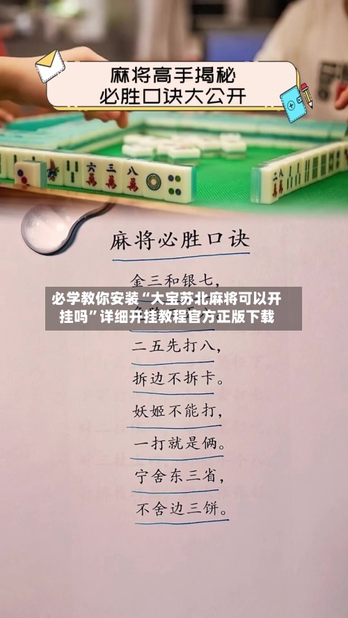 必学教你安装“大宝苏北麻将可以开挂吗	”详细开挂教程官方正版下载-第1张图片