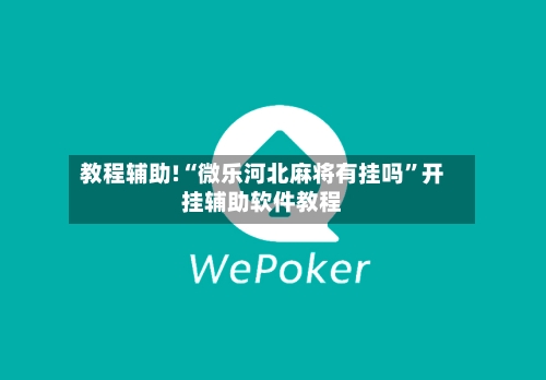 教程辅助!“微乐河北麻将有挂吗”开挂辅助软件教程-第1张图片