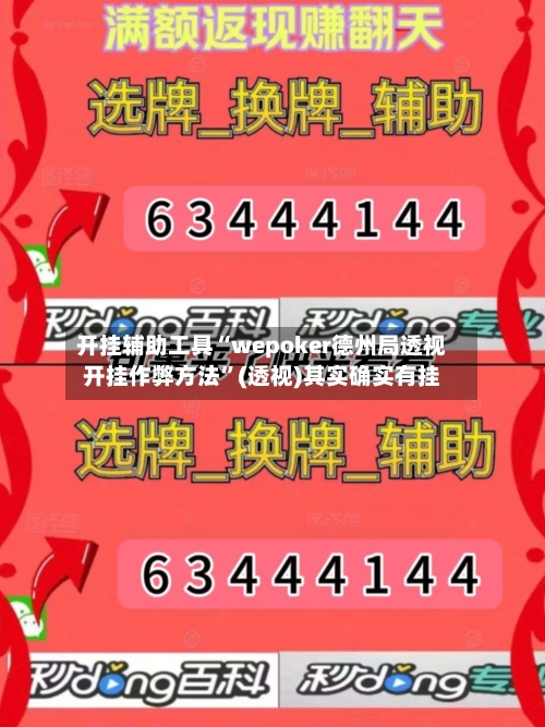 开挂辅助工具“wepoker德州局透视开挂作弊方法”(透视)其实确实有挂-第1张图片