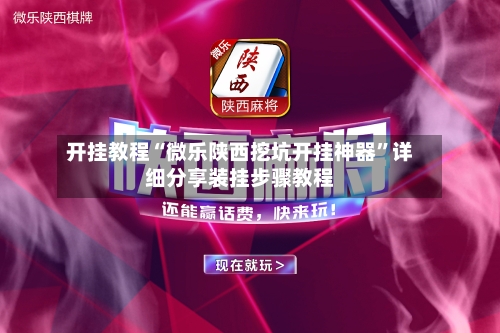 开挂教程“微乐陕西挖坑开挂神器”详细分享装挂步骤教程-第1张图片