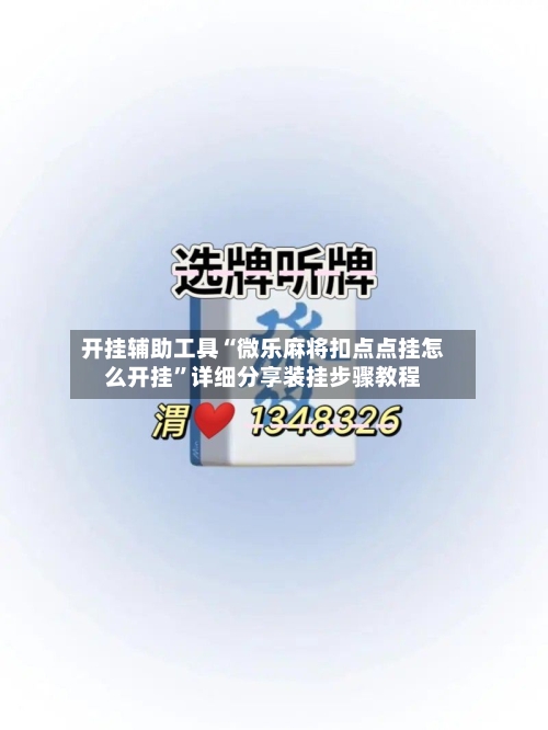 开挂辅助工具“微乐麻将扣点点挂怎么开挂”详细分享装挂步骤教程-第1张图片
