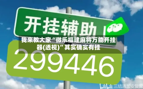 我来教大家“微乐福建麻将万能开挂器(透视)”其实确实有挂-第1张图片