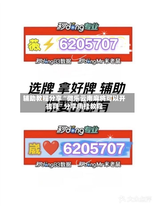 辅助教程分享“微乐云南麻将可以开挂吗	”分享用挂教程-第1张图片