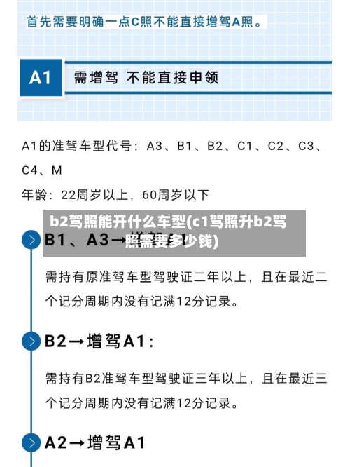 b2驾照能开什么车型(c1驾照升b2驾照需要多少钱)-第1张图片