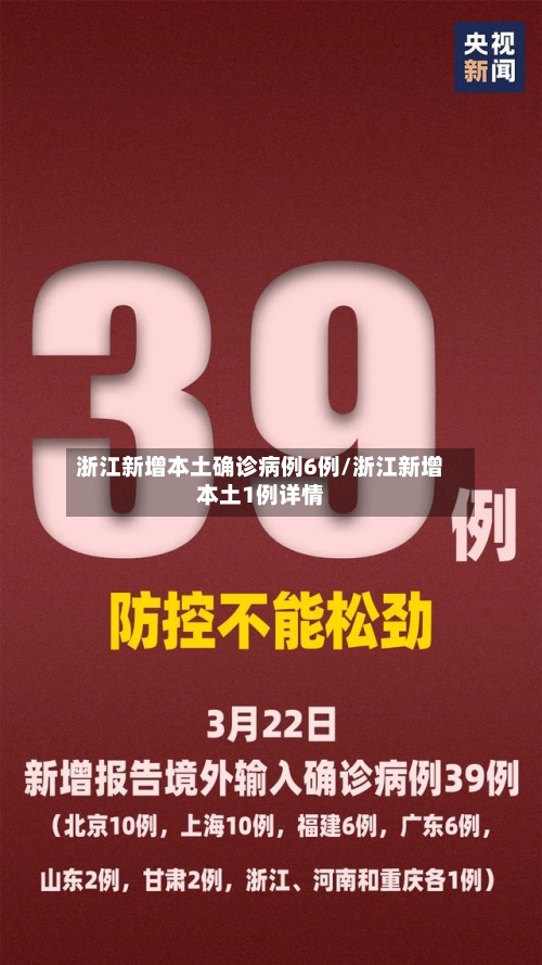 浙江新增本土确诊病例6例/浙江新增本土1例详情-第1张图片