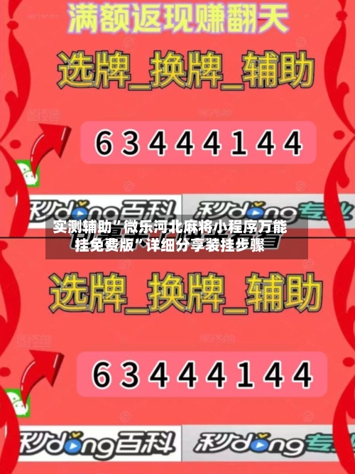 实测辅助”微乐河北麻将小程序万能挂免费版”详细分享装挂步骤-第1张图片