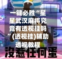 一键必胜“星星武汉麻将究竟有透视挂吗	”(透视挂)辅助透视教程-第1张图片