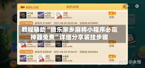 教程辅助“微乐家乡麻将小程序必赢神器免费	”详细分享装挂步骤-第1张图片