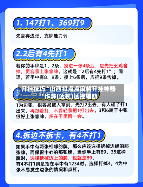 开挂技巧“山西扣点点麻将开挂神器”作弊(透视)透视辅助-第1张图片