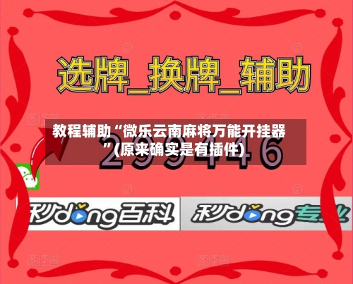 教程辅助“微乐云南麻将万能开挂器”(原来确实是有插件)-第1张图片