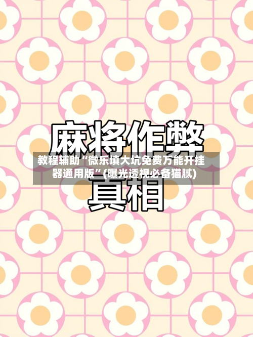 教程辅助“微乐填大坑免费万能开挂器通用版”(曝光透视必备猫腻)-第1张图片