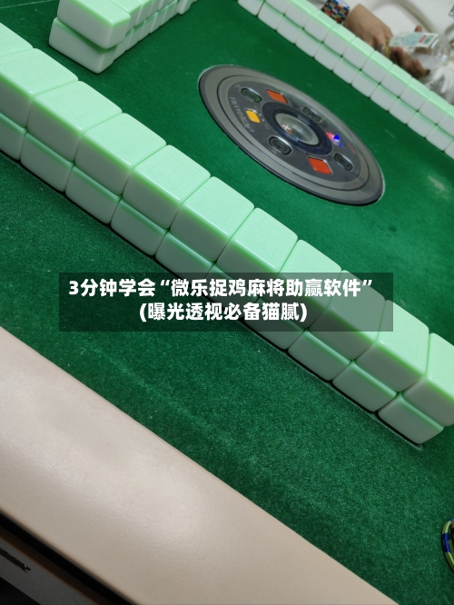 3分钟学会“微乐捉鸡麻将助赢软件”(曝光透视必备猫腻)-第1张图片