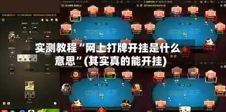 实测教程“网上打牌开挂是什么意思”(其实真的能开挂)-第1张图片