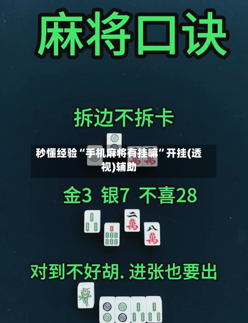 秒懂经验“手机麻将有挂嘛	”开挂(透视)辅助-第1张图片