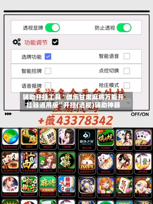辅助开挂工具“微乐甘肃麻将万能开挂器通用版”开挂(透视)辅助神器-第1张图片