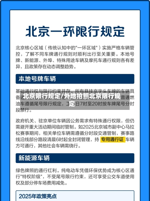 北京限行规定/外地拍照北京限行规定-第1张图片