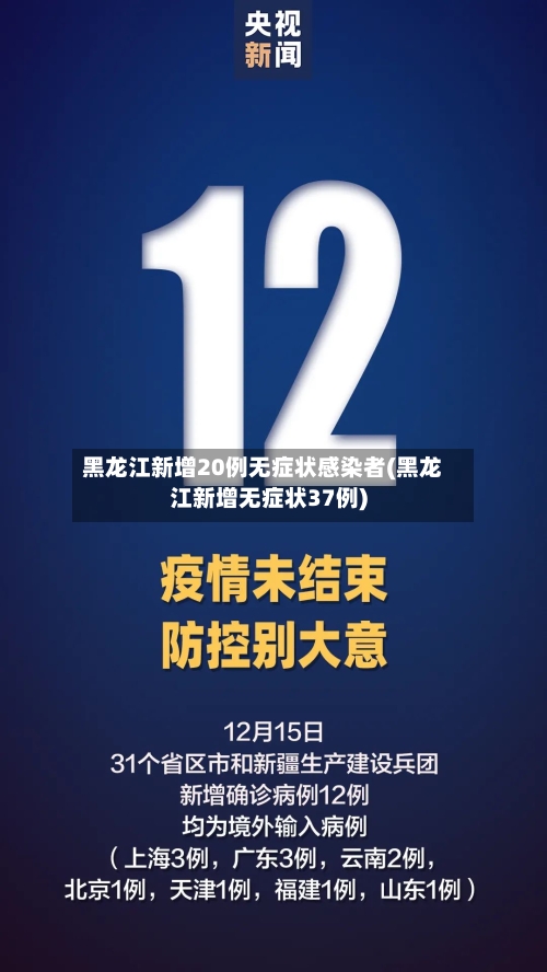 黑龙江新增20例无症状感染者(黑龙江新增无症状37例)-第1张图片