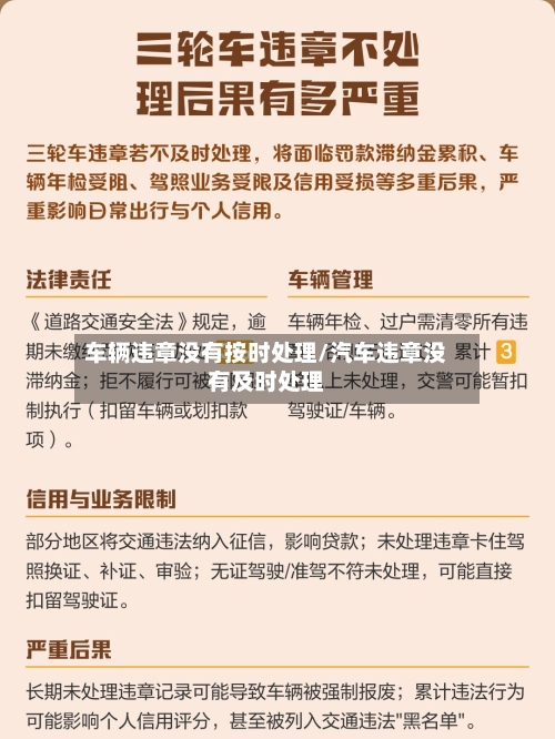 车辆违章没有按时处理/汽车违章没有及时处理-第1张图片