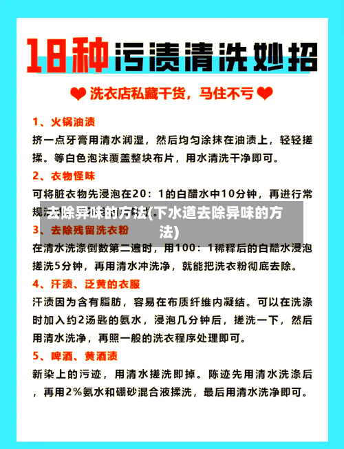 去除异味的方法(下水道去除异味的方法)-第1张图片