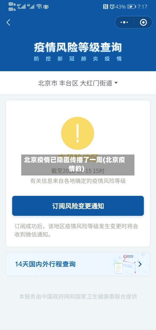 北京疫情已隐匿传播了一周(北京疫情的)-第1张图片